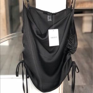 Sexy black top with adjustable straps